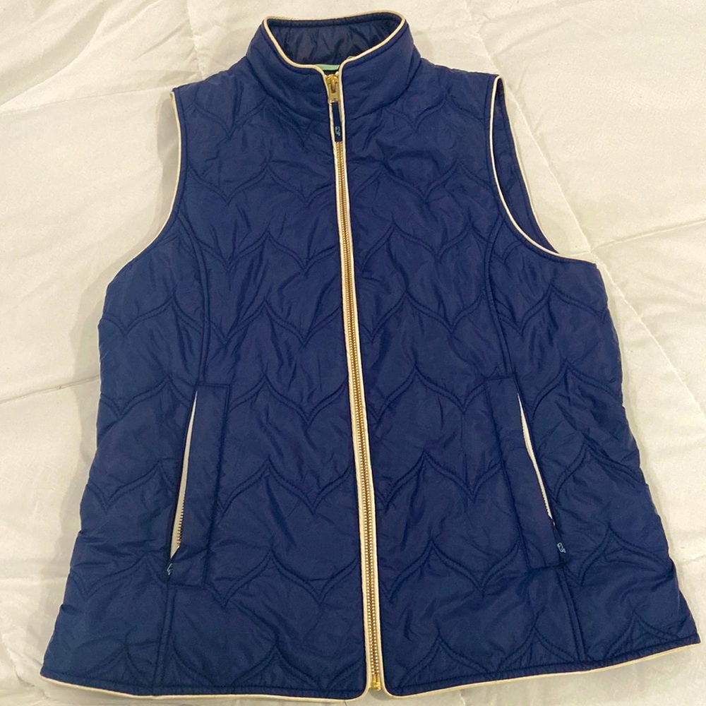Navy Vineyard Vines Light Puffer Vest